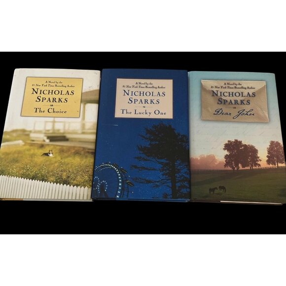 Nicholas Sparks Hardcover Books Set - The Choice The Lucky One Dear John - Picture 1 of 10